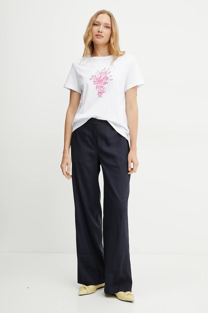 Marella pamut póló Emme by Marella 2515971042 fehér SS25