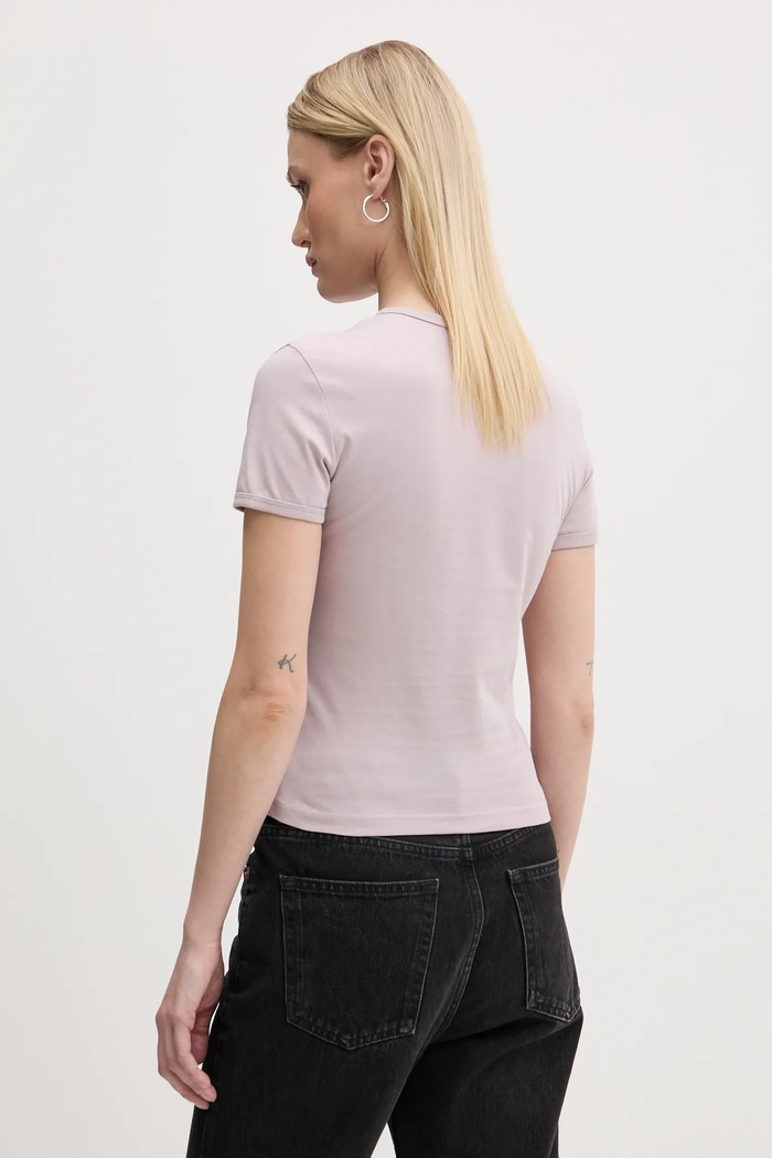 Дрехи Памучна тениска Diesel T-UNCUTIE-LONG-D T-SHIRT A14962.0GRAI розов