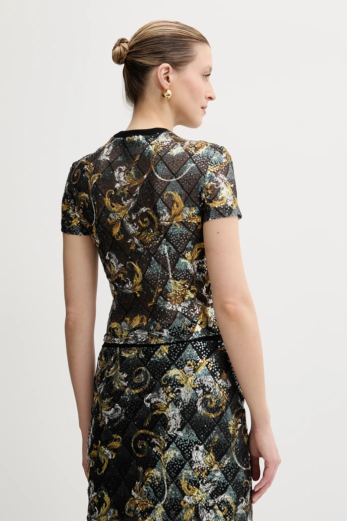 Oblečení Versace Jeans Couture Tričko Versace Jeans Couture 78HAH602.JS443 černá