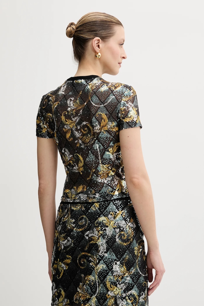 Oblečení Versace Jeans Couture Tričko Versace Jeans Couture 78HAH602.JS443 černá