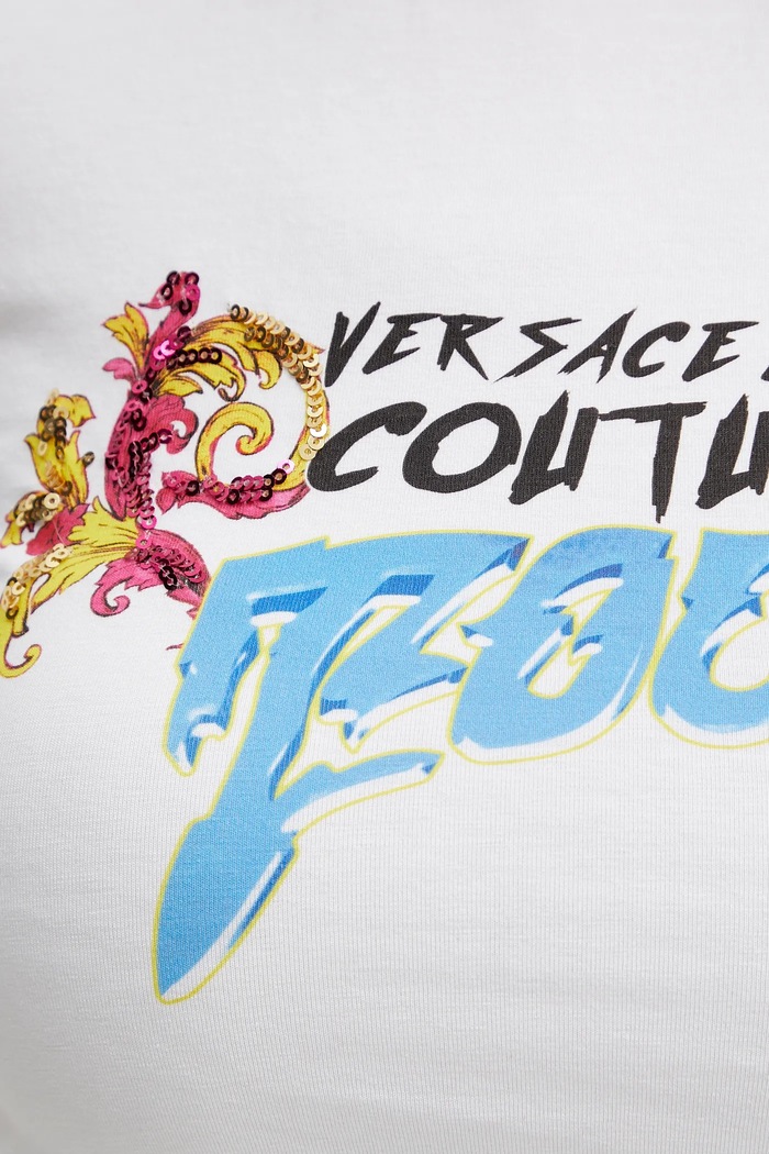 Majica kratkih rukava Versace Jeans Couture bijela 78HAH606.J0035