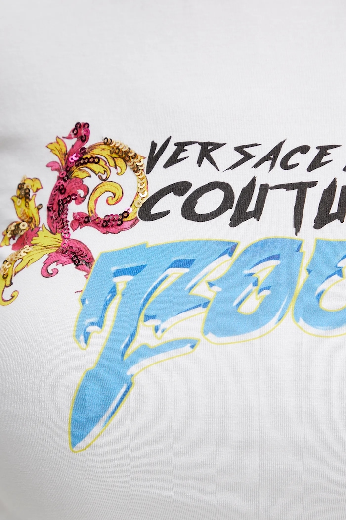 Majica kratkih rukava Versace Jeans Couture bijela 78HAH606.J0035