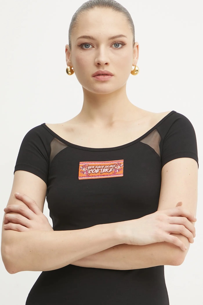 Tričko Versace Jeans Couture čierna 78HAH618.J0035