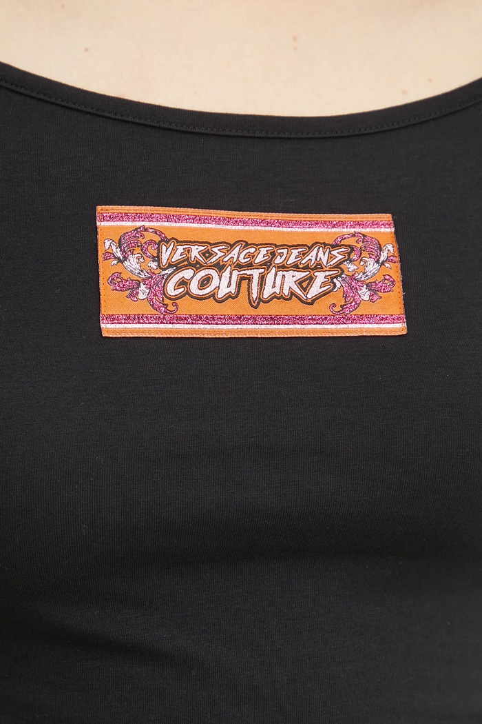 Tričko Versace Jeans Couture 78HAH618.J0035 čierna