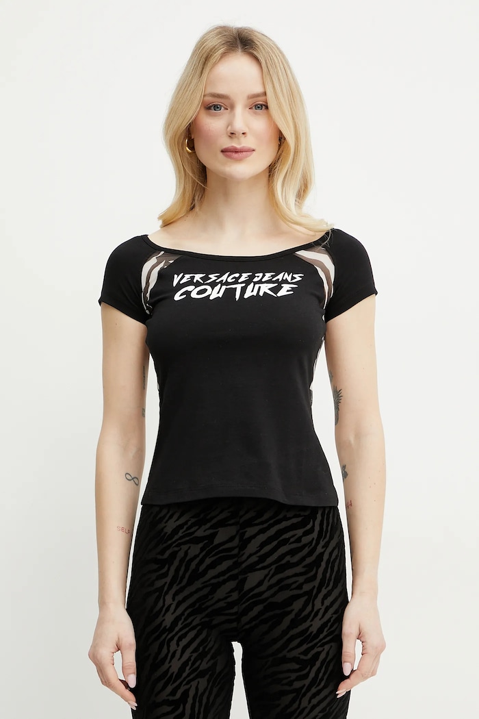 Versace Jeans Couture t-shirt pozostałe czarny 78HAH6A8.J0020