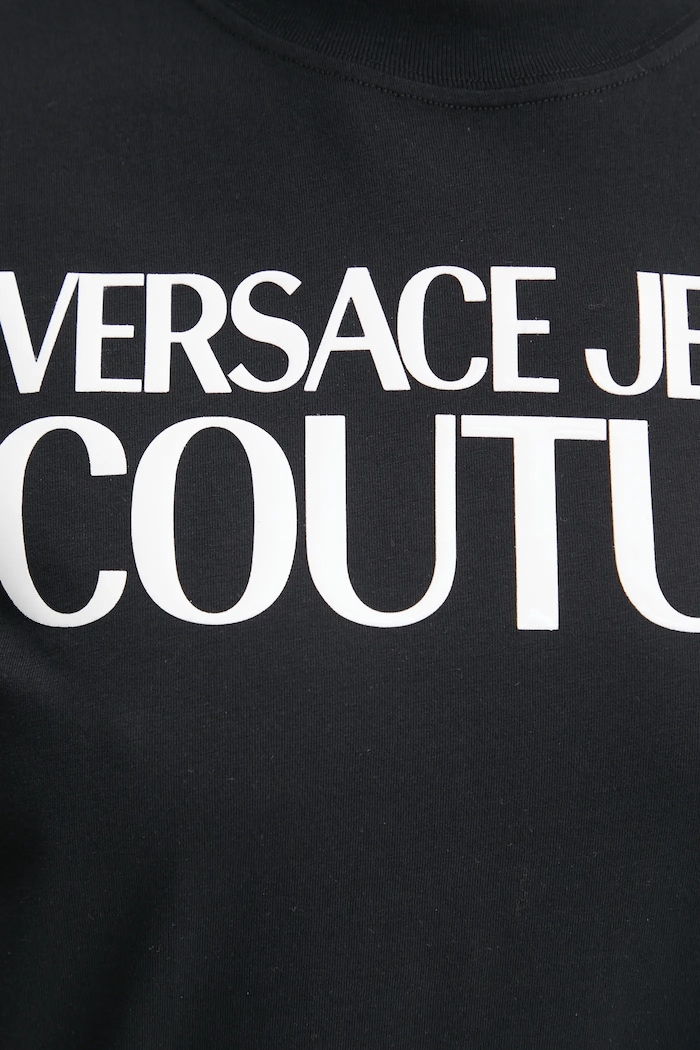 Versace Jeans Couture t-shirt bawełniany 78HAHE05.CJ00E czarny