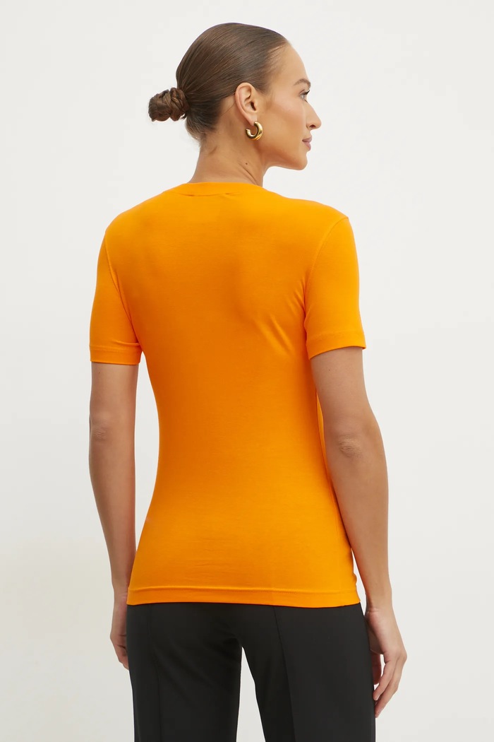 Oblečení Tričko Versace Jeans Couture 78HAHE06.CJ02E oranžová