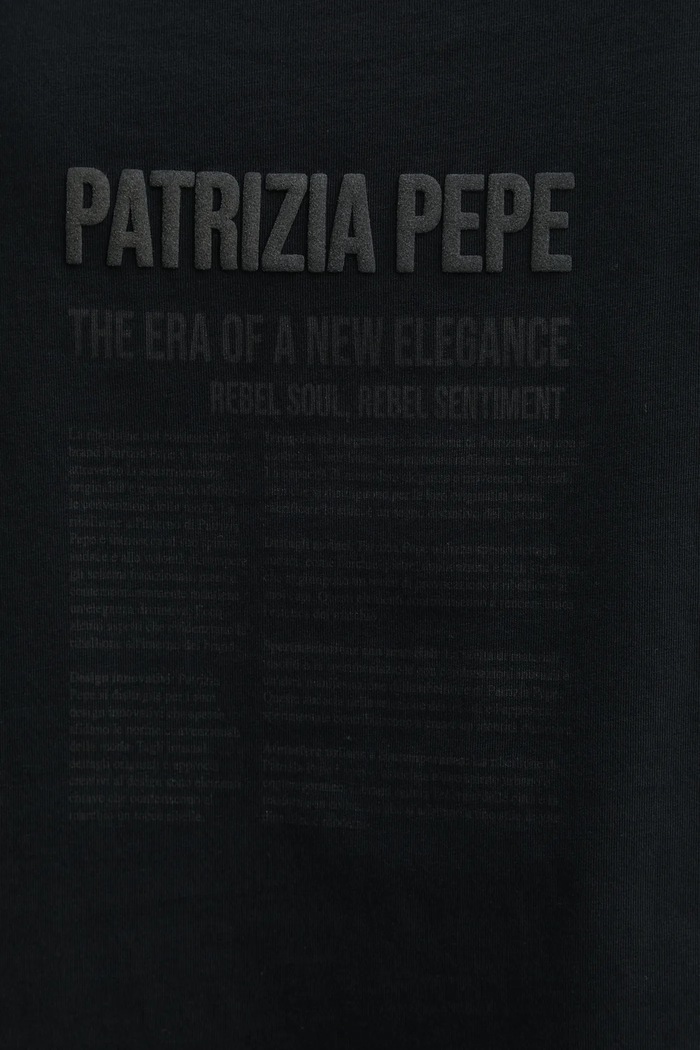 Памучна тениска Patrizia Pepe 2M4436.J290 черен