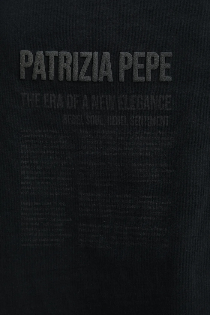 Памучна тениска Patrizia Pepe 2M4436.J290 черен