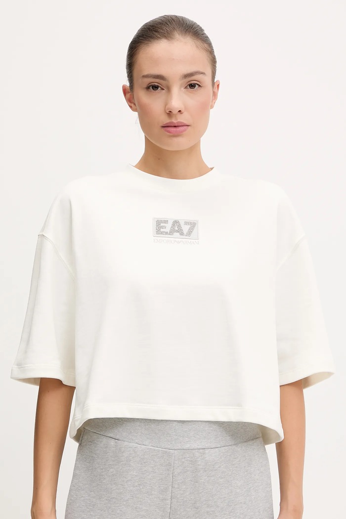 EA7 Emporio Armani T-shirt beżowy AF12473.7W000177