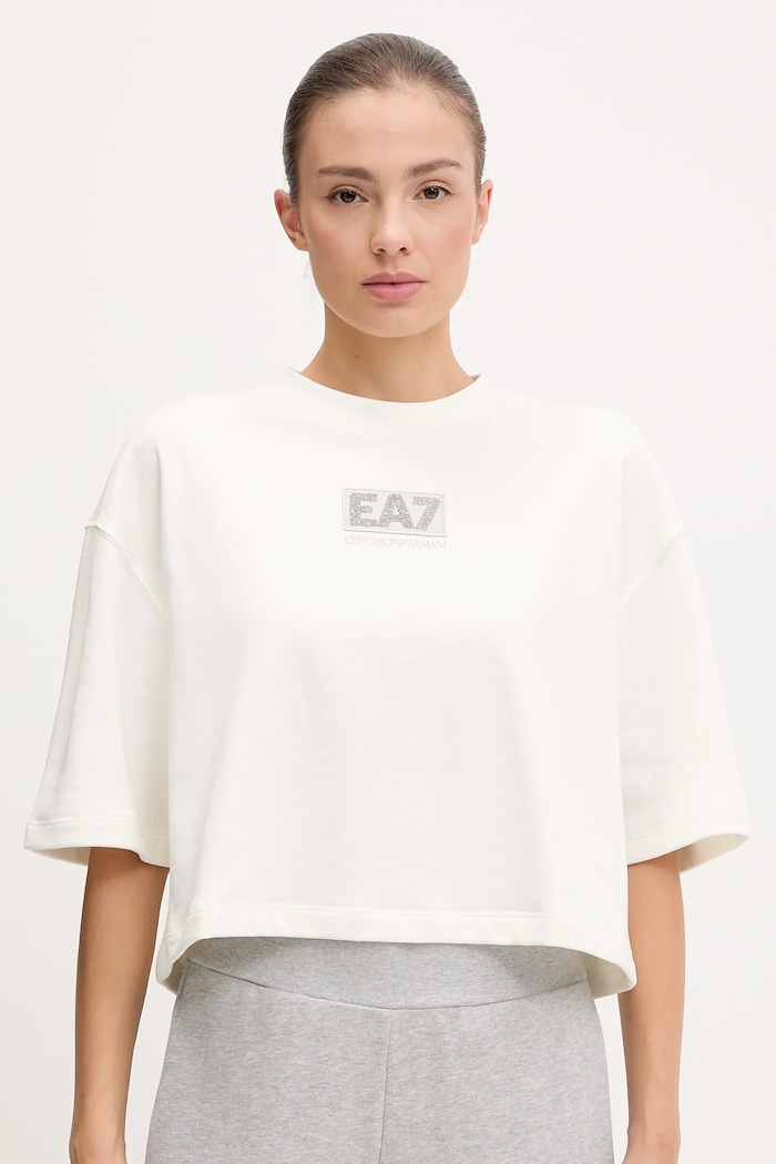 EA7 Emporio Armani T-shirt beżowy AF12473.7W000177