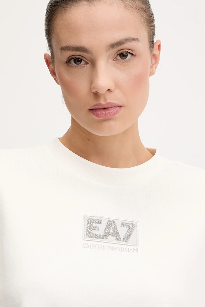 T-shirt EA7 Emporio Armani AF12473.7W000177 beżowy