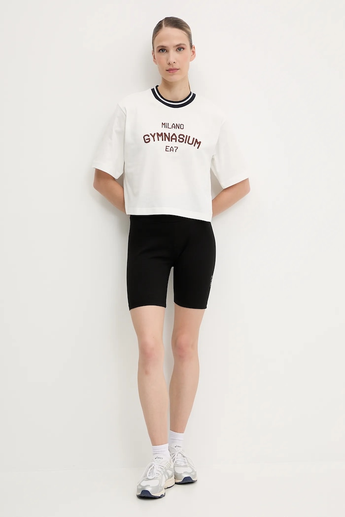 EA7 Emporio Armani t-shirt bawełniany AF13243.7W000148 biały SS25
