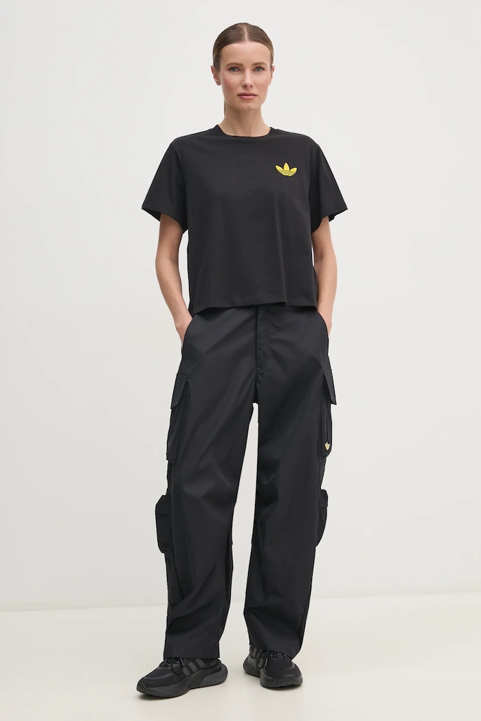 adidas Originals t-shirt bawełniany X Smiley JD2740 czarny SS25