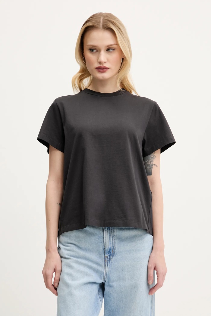 Бавовняна футболка MM6 Maison Margiela гладкий чорний S52GC0334.S24311