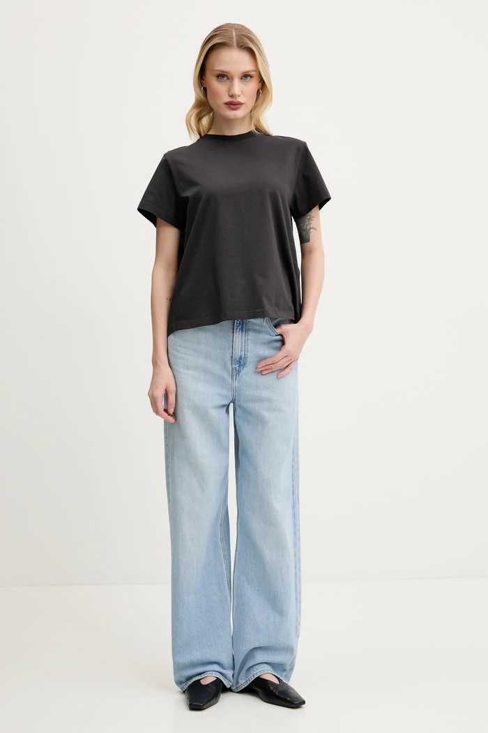 Бавовняна футболка MM6 Maison Margiela S52GC0334.S24311 чорний SS25