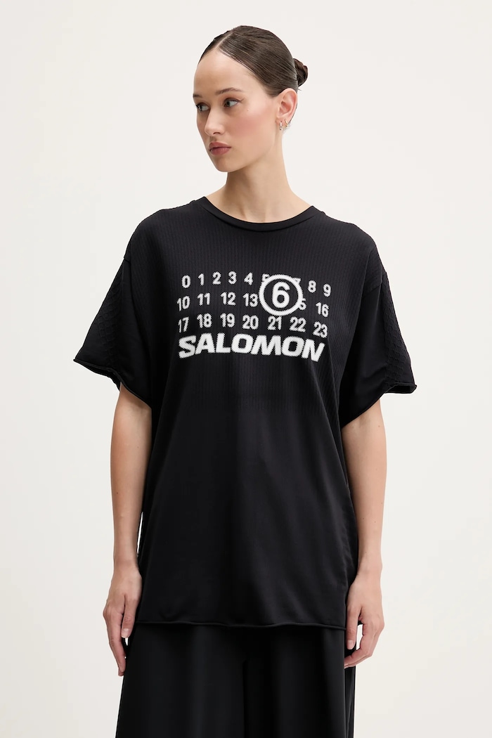 MM6 Maison Margiela tricou print negru S52GC0345.M20101