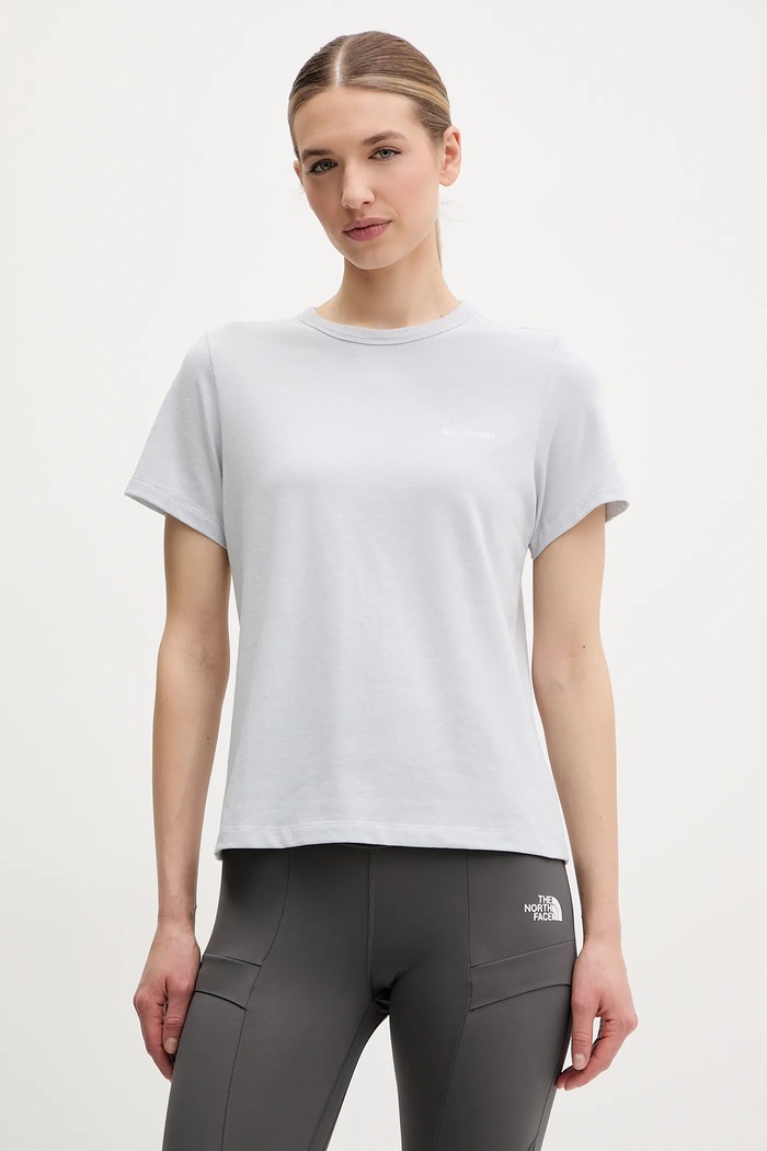Columbia t-shirt sportowy Sun Trek z elastanem szary 2119711