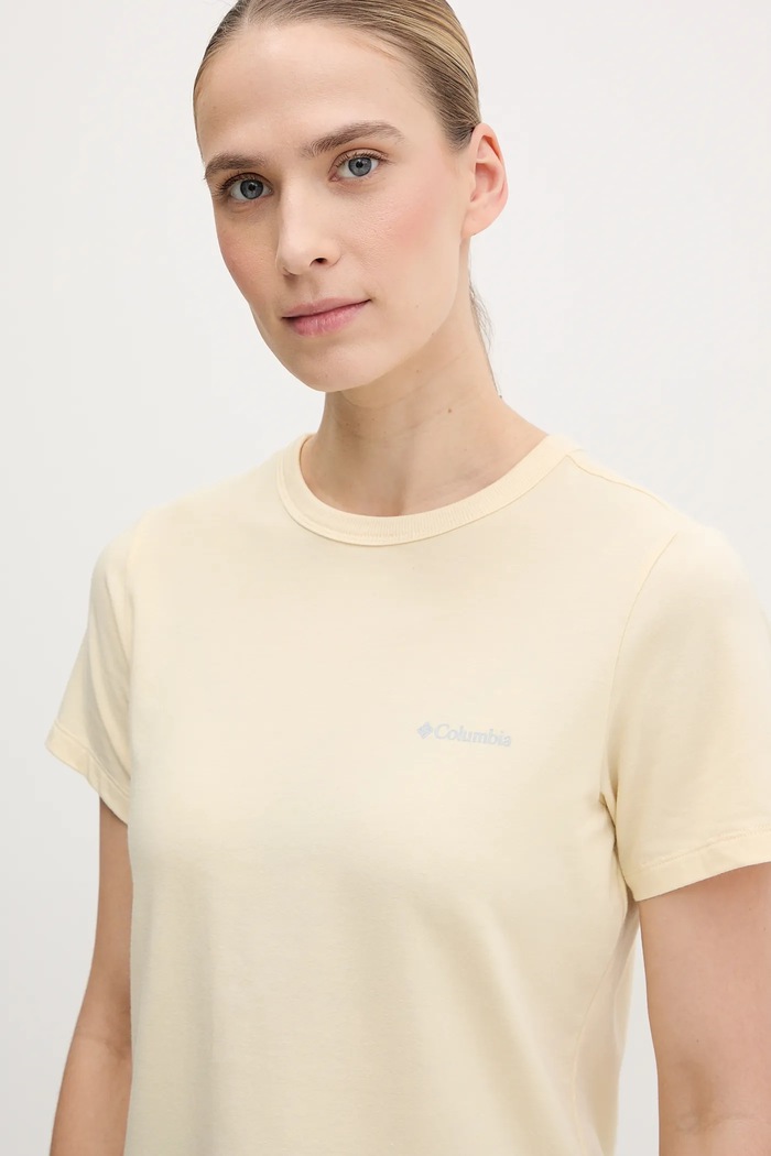 T-shirt sportowy Sun Trek Columbia 2119711 żółty