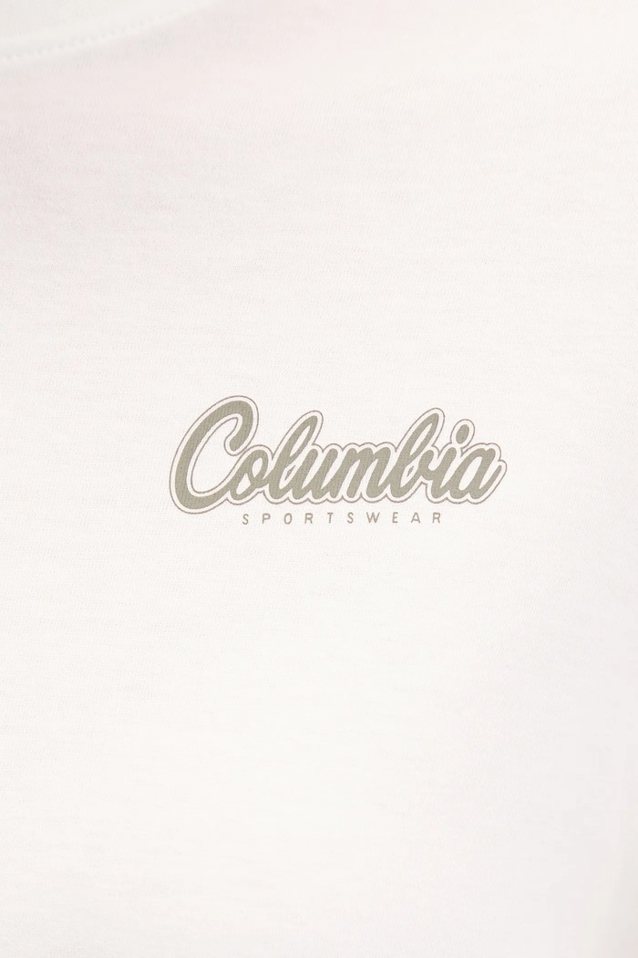 Βαμβακερό μπλουζάκι Columbia Rolling Bend 2120021 λευκό