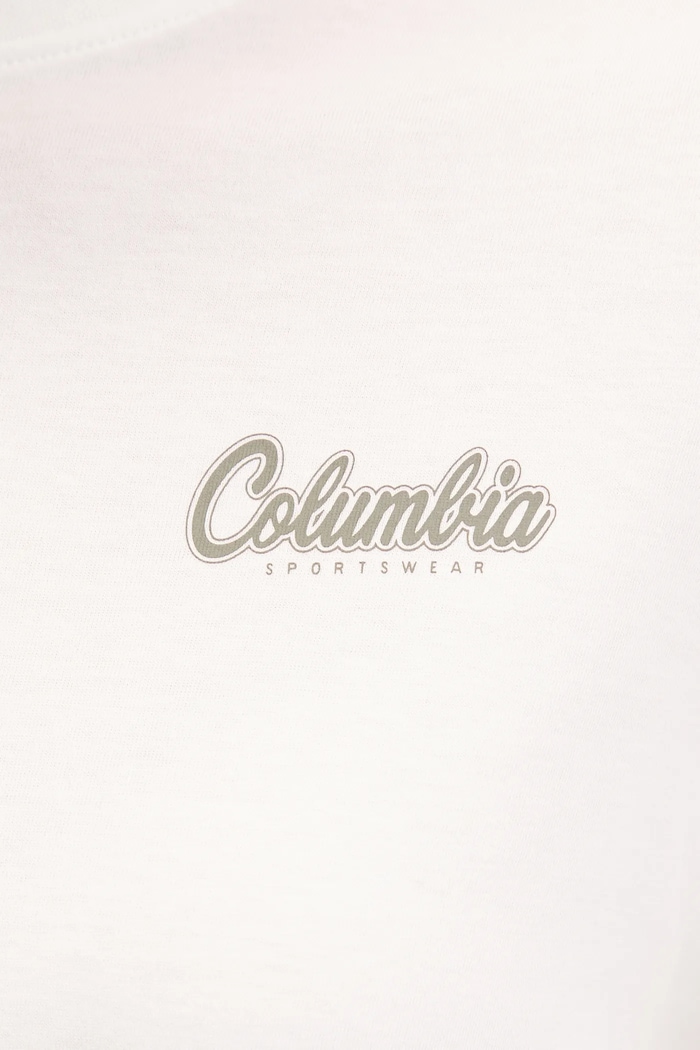 Βαμβακερό μπλουζάκι Columbia Rolling Bend 2120021 λευκό