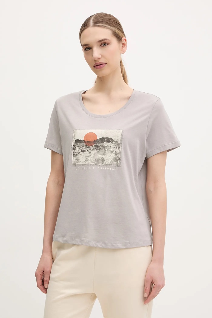 Columbia t-shirt Ruby Springs rilassato grigio 2120051