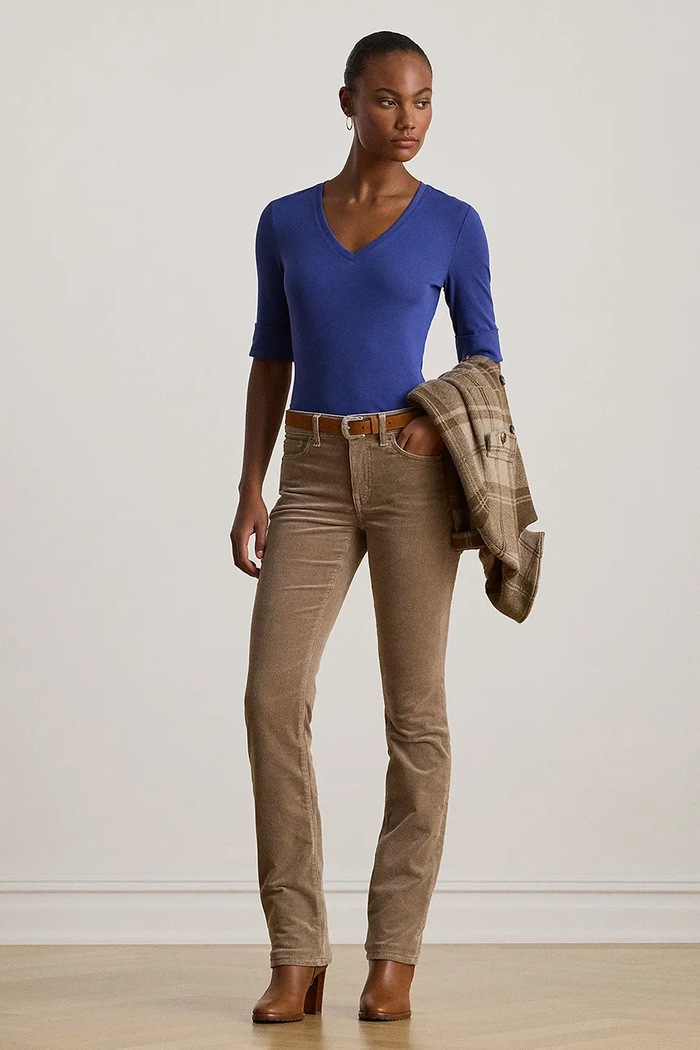 Îmbrăcăminte Lauren Ralph Lauren tricou din bumbac 200815843 albastru