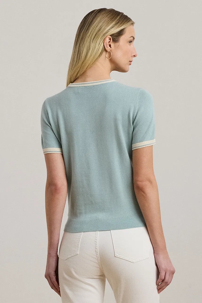 Lauren Ralph Lauren t-shirt bawełniany 200963659 niebieski SS25