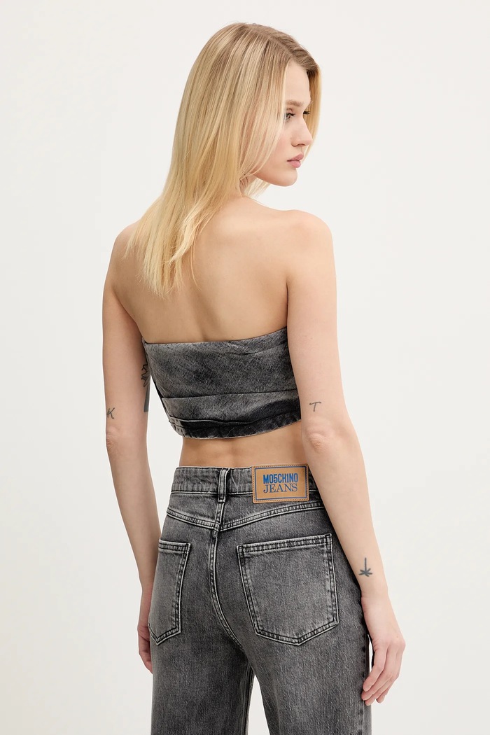 Oblečenie Top Moschino Jeans 0810.3219 sivá