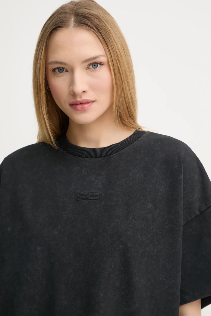 Gestuz tricou din bumbac negru 10909709