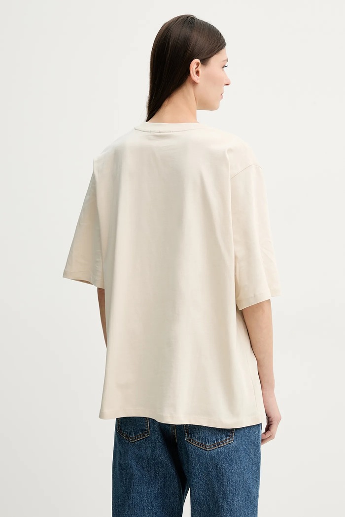 Îmbrăcăminte Gestuz Tricou din bumbac 10910075 bej