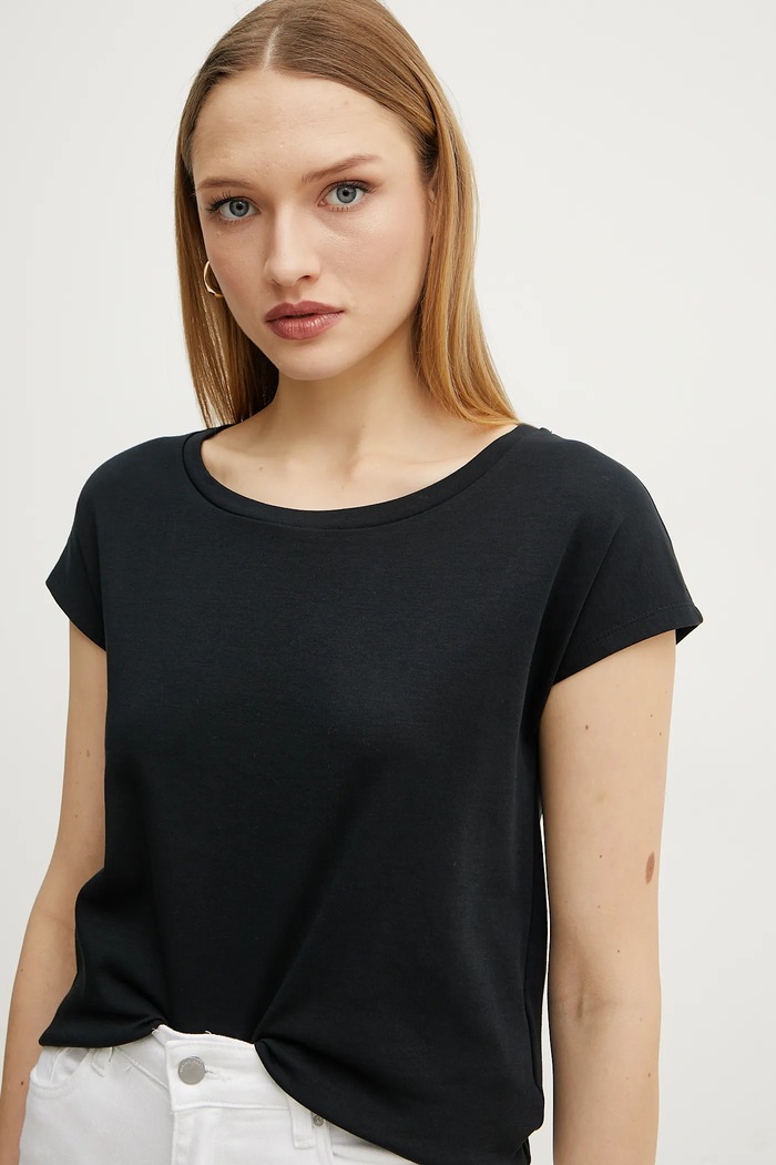 MAX&Co. t-shirt bawełniany czarny 2618941014200