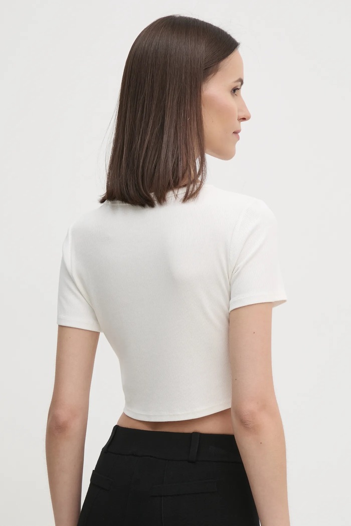 Îmbrăcăminte Dkny tricou DP5T9982 bej