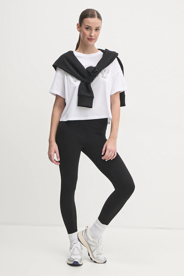 Pamučna majica Dkny DP5T1119 bijela SS25