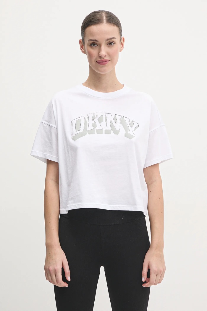 Pamučna majica Dkny bijela DP5T1119