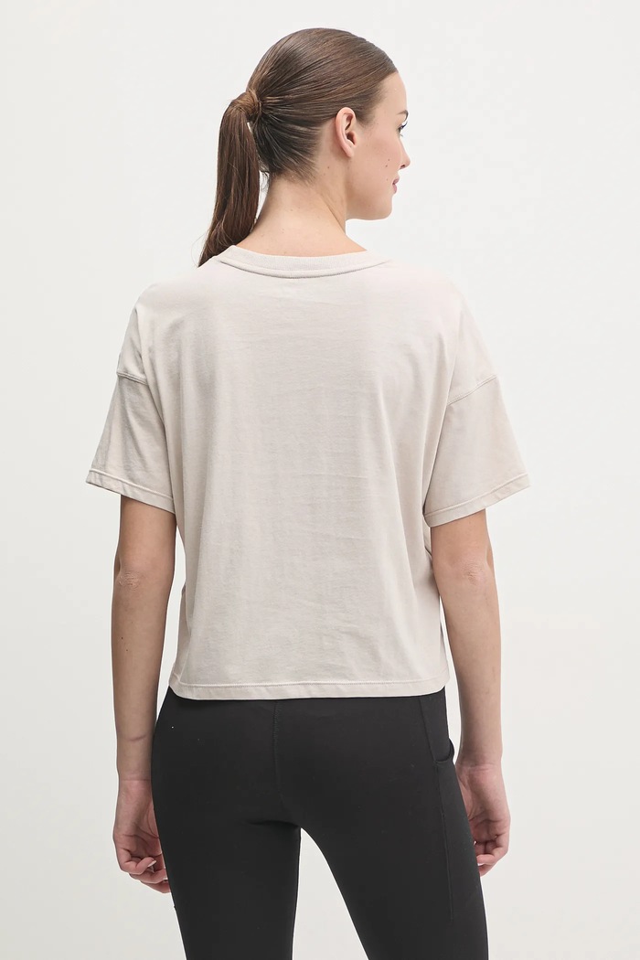 Odjeća Pamučna majica Dkny DP5T1119 bež