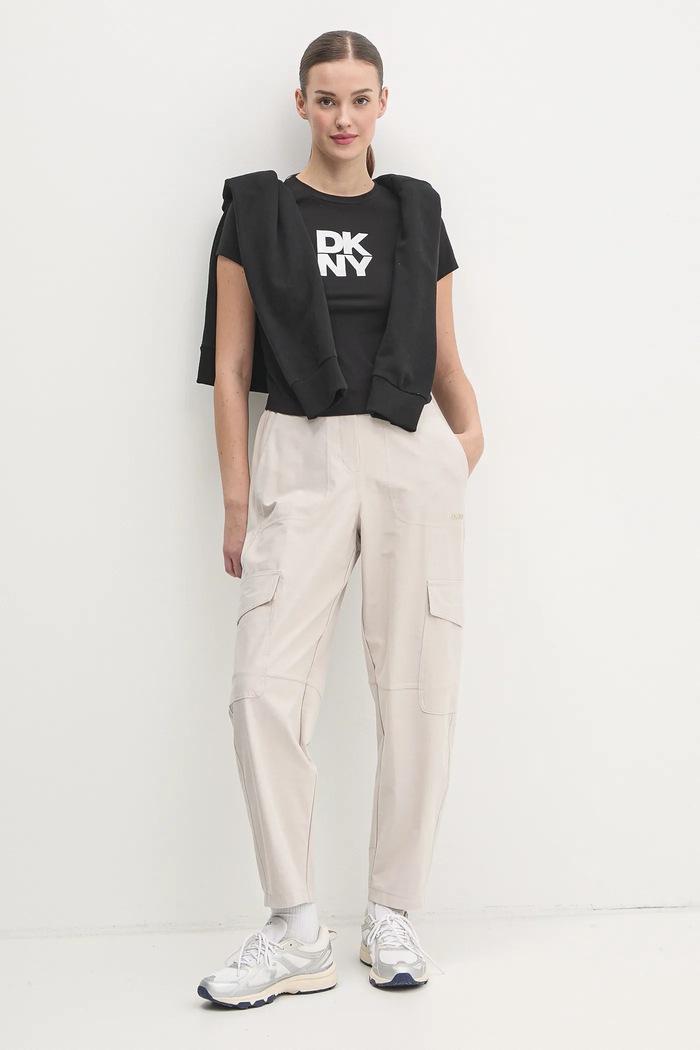 Majica kratkih rukava Dkny DP5T1112 crna SS25