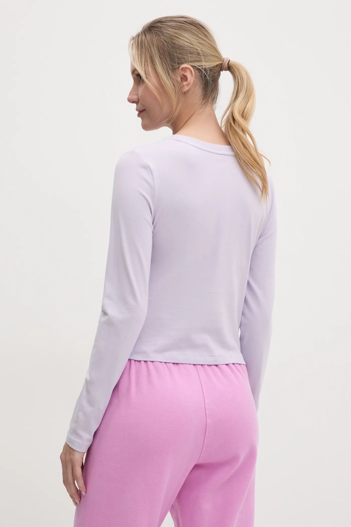 Majica dugih rukava Dkny DP5T1113 ljubičasta SS25
