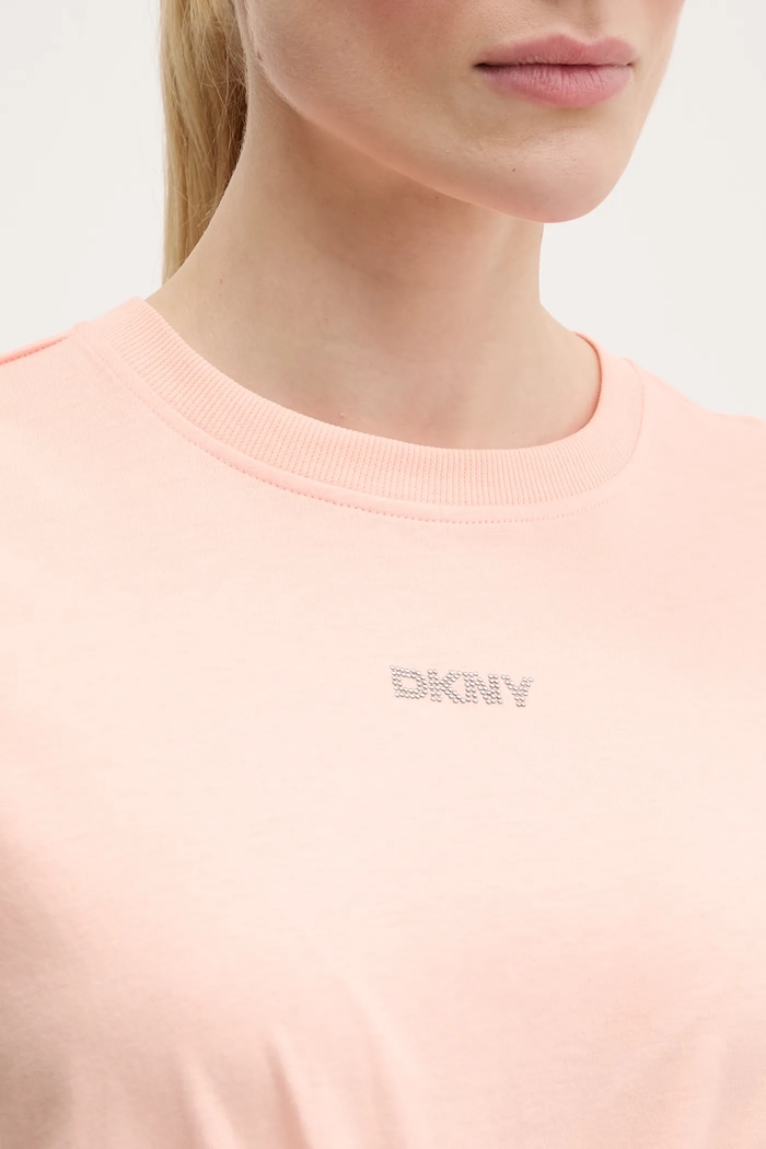 Dkny t-shirt bawełniany pomarańczowy DP5T9994
