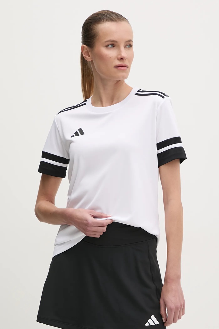 Тениска за трениране adidas Performance Squad 25 щампа бял JI9991