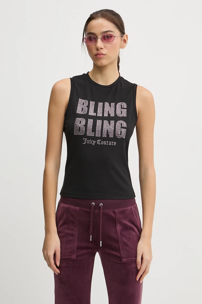 Juicy Couture top JCBLV125866 negru SS25