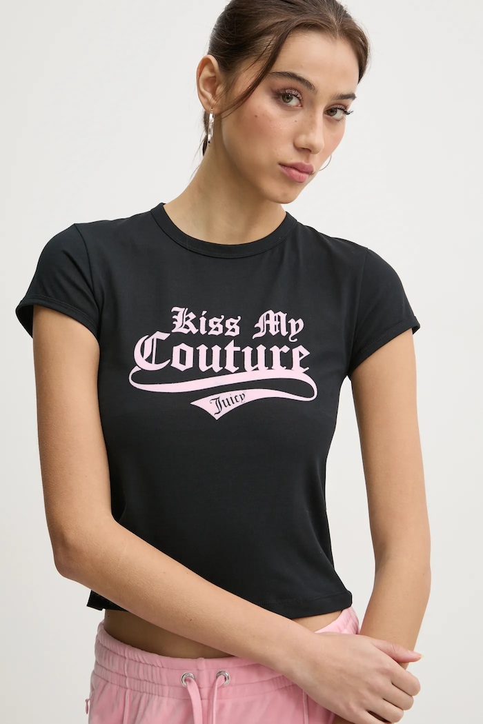 Tričko Juicy Couture nášivka černá JCGCT125018