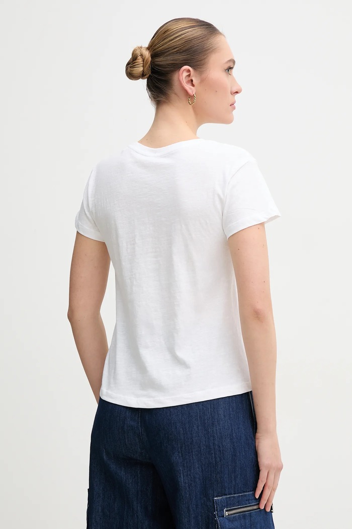 Îmbrăcăminte Pepe Jeans tricou din bumbac RYLEIGH PL506014 alb