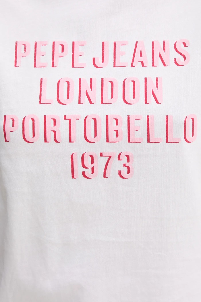 Bavlněné tričko Pepe Jeans RUBY PL506027 bílá