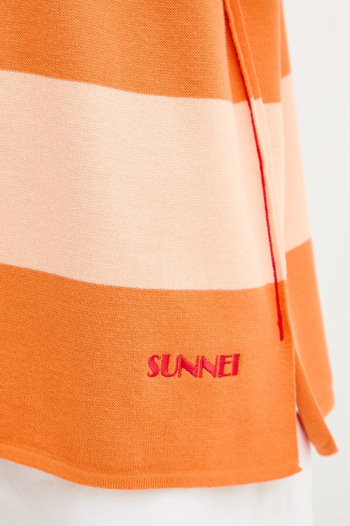 Bavlnené polo tričko Sunnei RTWXKNW014 oranžová