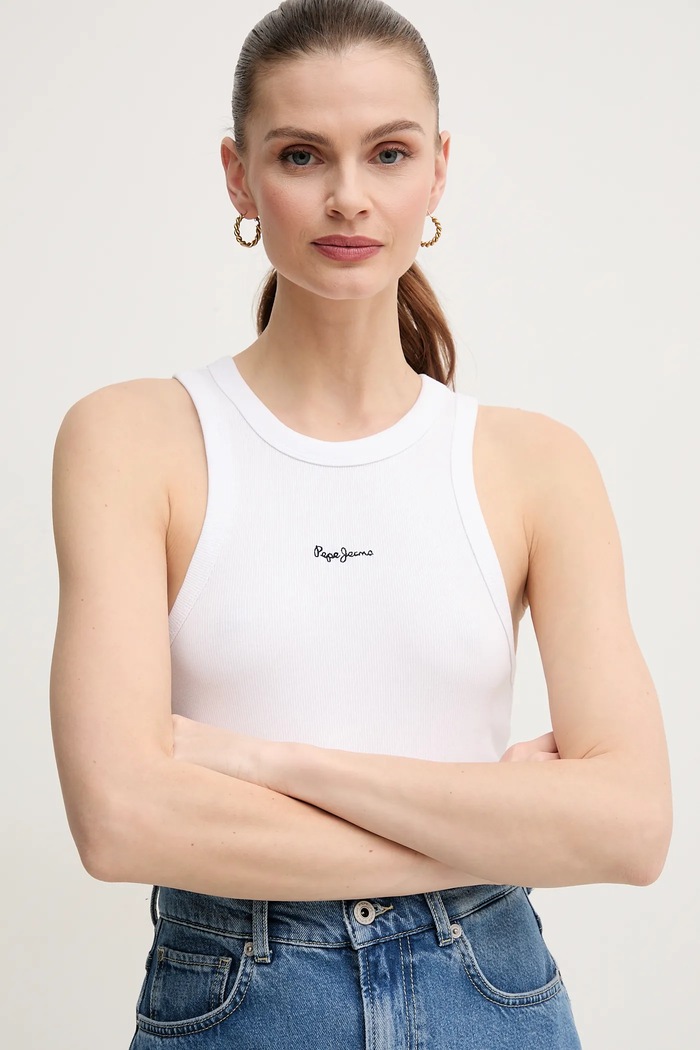 Топ Pepe Jeans MARIAN бял PL506035