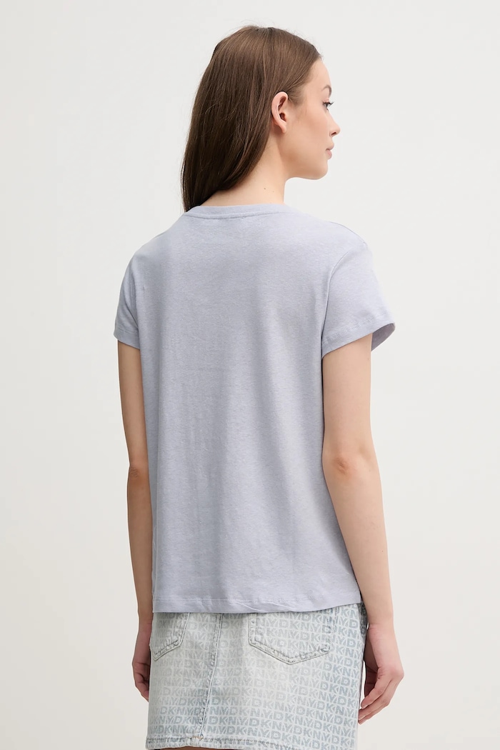 Odjeća Lanena majica kratkih rukava Pepe Jeans MEGAN PL506049 plava