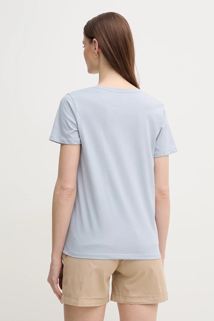 Îmbrăcăminte Pepe Jeans tricou din bumbac MACY V-NECK PL506051 albastru