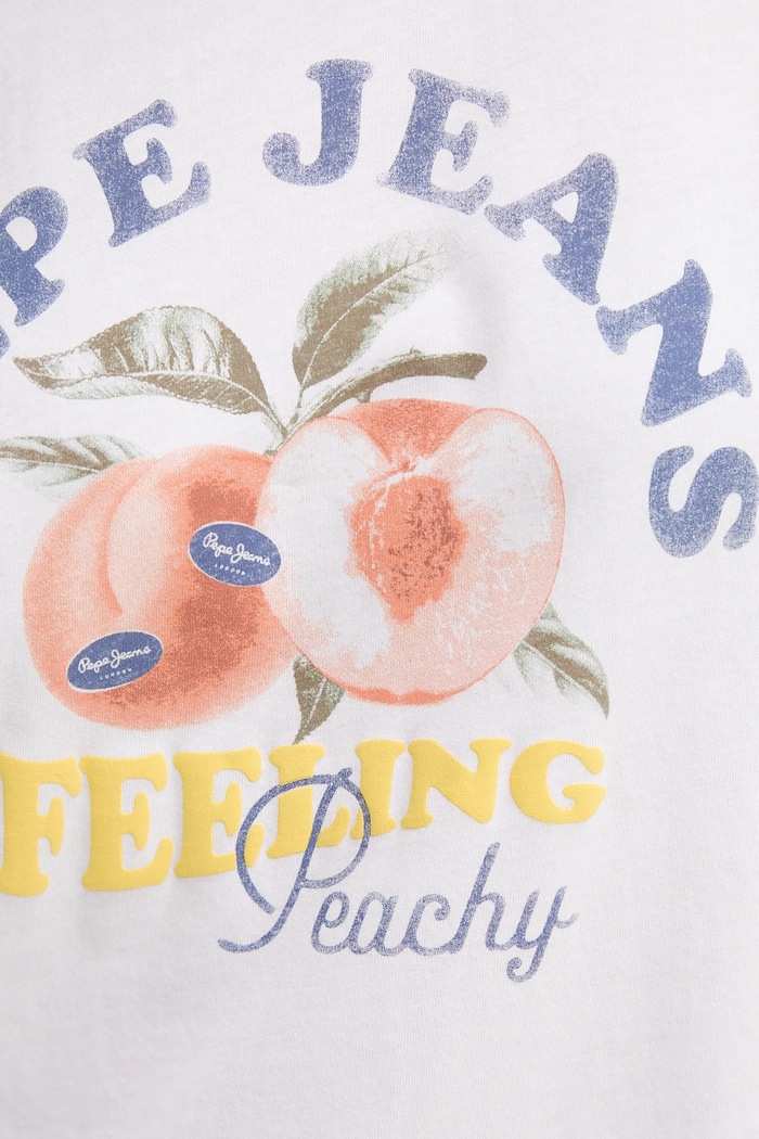 Βαμβακερό μπλουζάκι Pepe Jeans VENUSA PL506056 λευκό