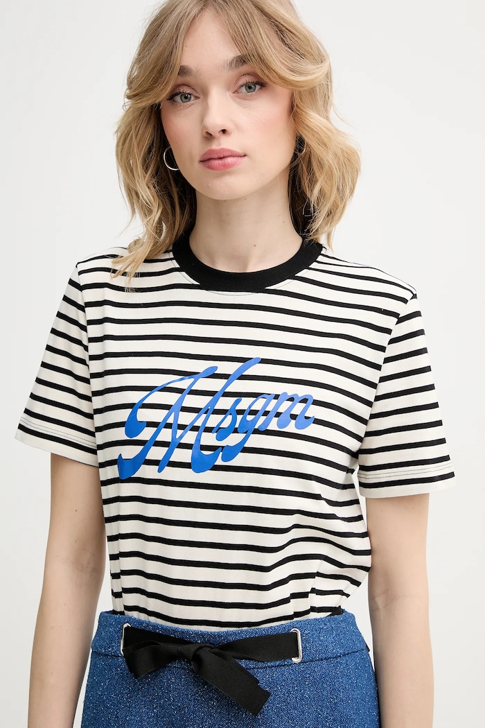 MSGM tricou din bumbac negru 3842MDM111.257322